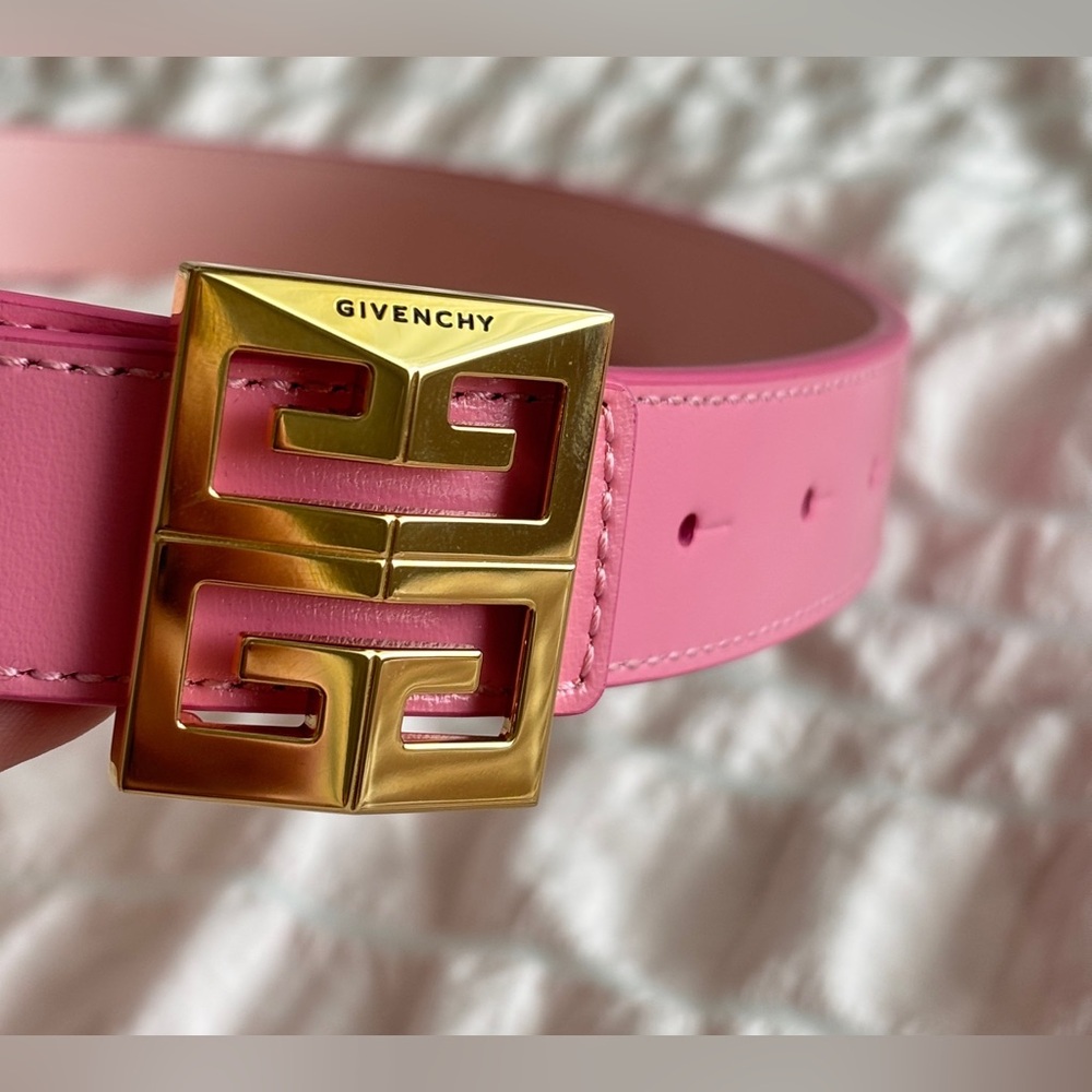 NWT • Givenchy • Reversible 4G Leather Belt • Bright Pink 75 (30'') -Authentic - Picture 2 of 9